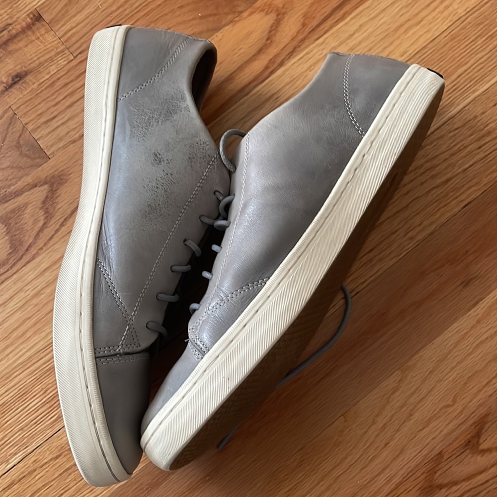 Cole Hann Grand OS grey leather sneakers, leather laces. Rubber sole 11. - Picture 7 of 8